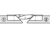 Mitred Flap Hinge 90D for 45D App
