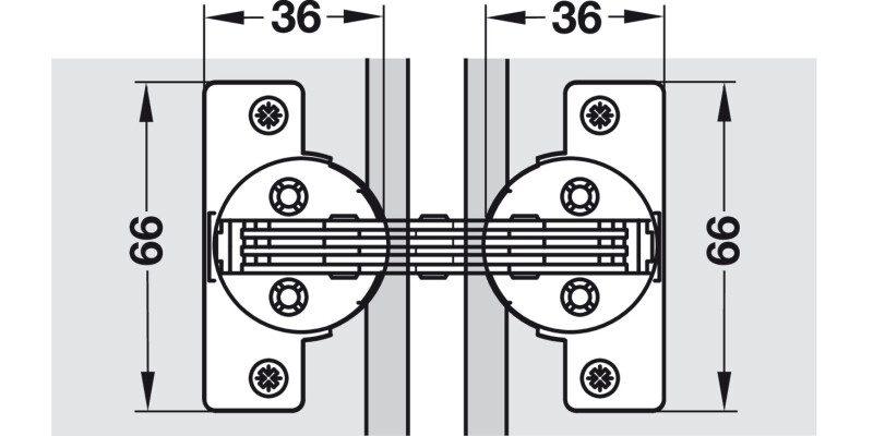 Mitred Flap Hinge 120D for 22.5D App