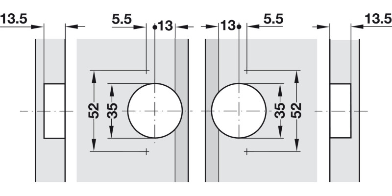 Mitred Flap Hinge 120D for 22.5D App