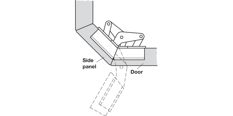 Mitred Flap Hinge 135D for 45D App