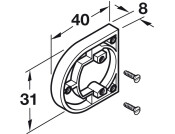 Tiomos 95D Cover Cap D-Shape Pl P.Chrome