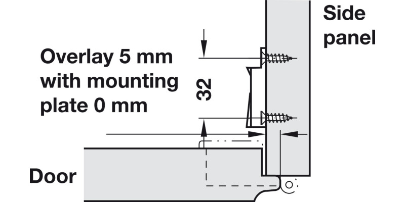 Nexis 0mm Mounting Plate 2prt Slide Straight Hos