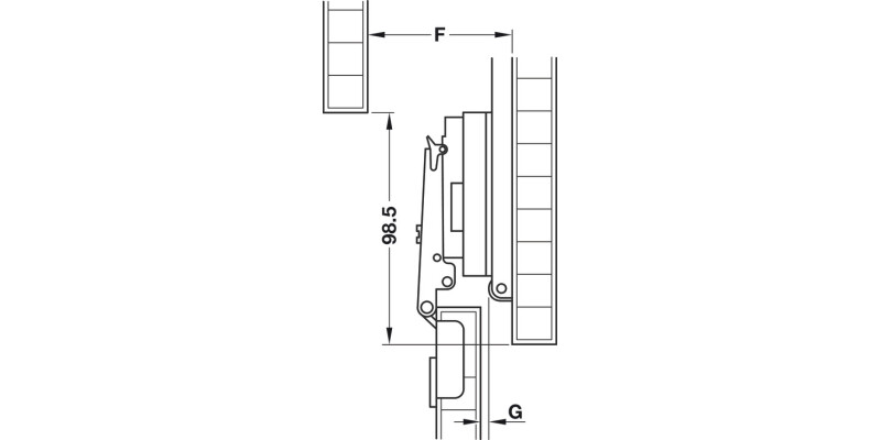 Accuride 1432 35mm Hinge Set-Inset