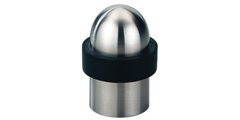 Door Stop, Floor Mounted, &Oslash; 39 mm, Stainless Steel, Rubber Buffer, Startec