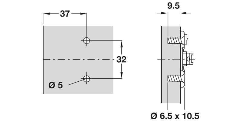 Nexis 0mm Mounting Plate 2prt Click Cr.Cam PM Eur