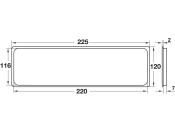 Vent Grille RM 225x120mm Pl Brown