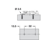 Nexis 0mm Mounting Plate 2prt Click St.Cam Hos