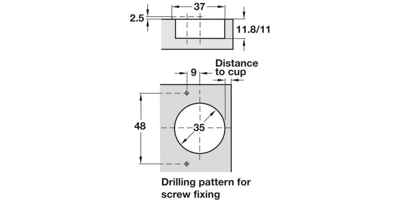 Nexis 95D Hinge Click Sprung Full Hos