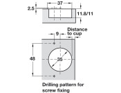 Nexis 95D Hinge Click Sprung Half Hos