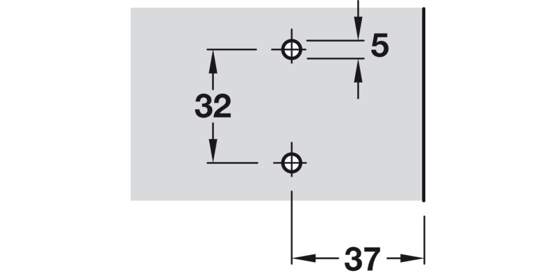 0mm Mounting Plate 270D 1prt Keyhole Euro
