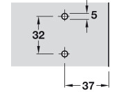 0mm Mounting Plate 270D 1prt Keyhole Euro
