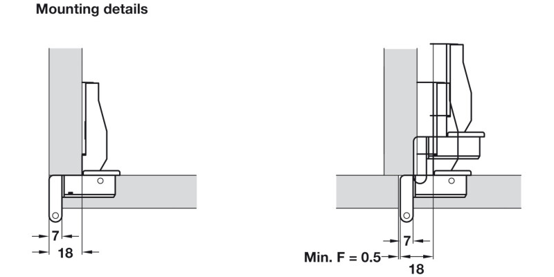 270D Keyhole Hinge Full SF Hospa