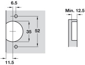 270D Keyhole Hinge Full SF Hospa