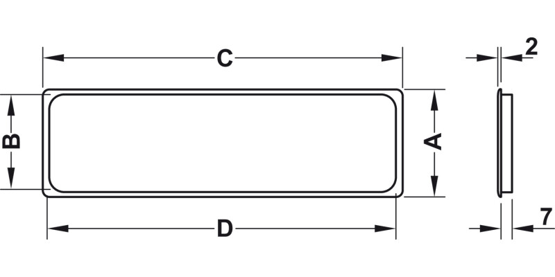 Vent Grille RM 227x68mm Pl Brown CLR