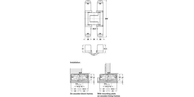 Tectus TE540 3D A8 FR 180D Hinge BM