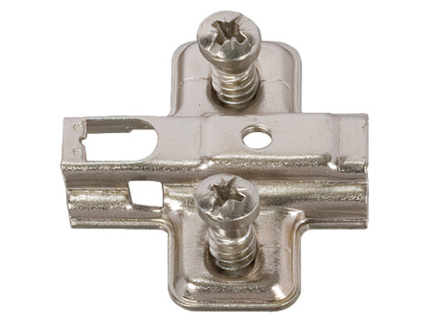 Mounting Plate, Super Compact Flanges, with Pre-Mounted Euro Screws, H&auml;fele Meta