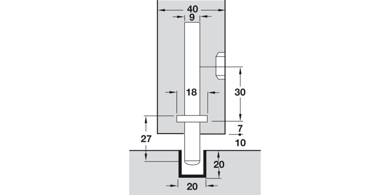 Hawa 20-A Endfold Deadbolt Lock St Galv