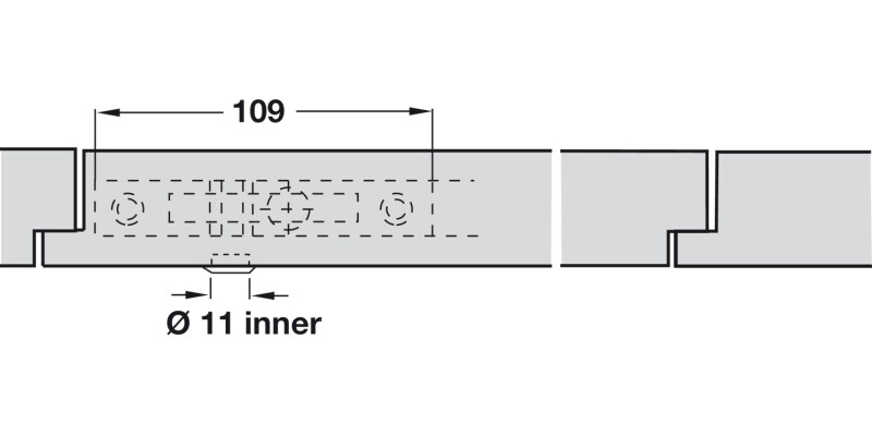 Hawa 20-A Endfold Deadbolt Lock St Galv