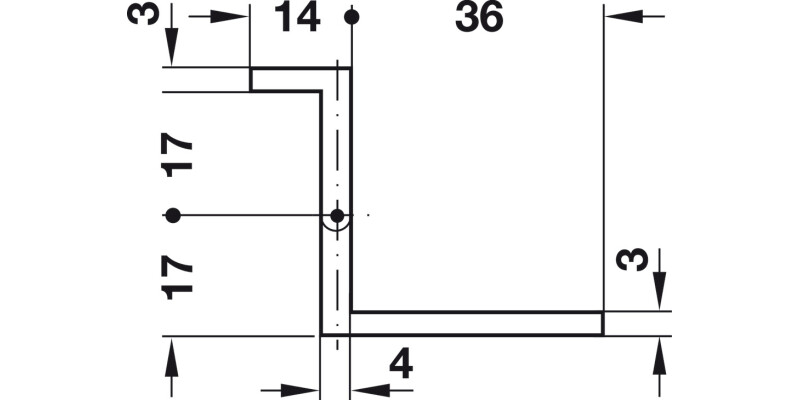 Neuform Hinge 40mm 15-16mm Brass PNP