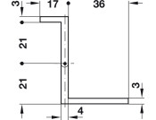 Neuform Hinge 40mm 19-20mm Brass Pol