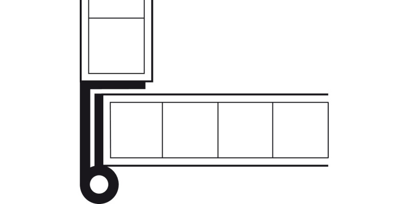 Cranked Hinge 50x35mm LH Brass MNP