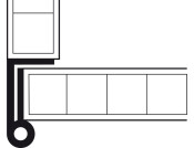Cranked Hinge 50x35mm LH Brass MNP