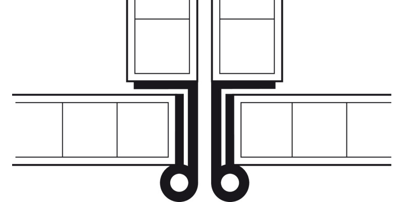 Cranked Hinge 50x35mm LH Brass MNP