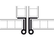 Cranked Hinge 50x35mm LH Brass MNP