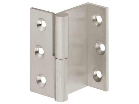 Cranked Hinge, for Butting, Overlay Doors, Brass