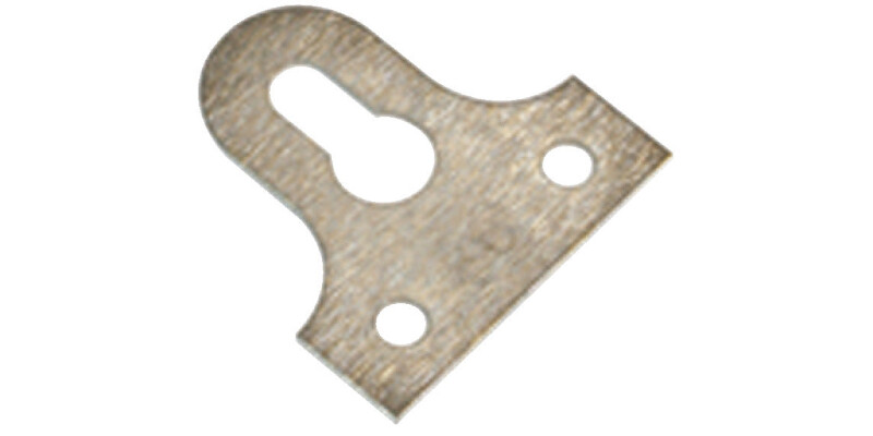 Mirror Plate 32x32mm Keyhole St Brass