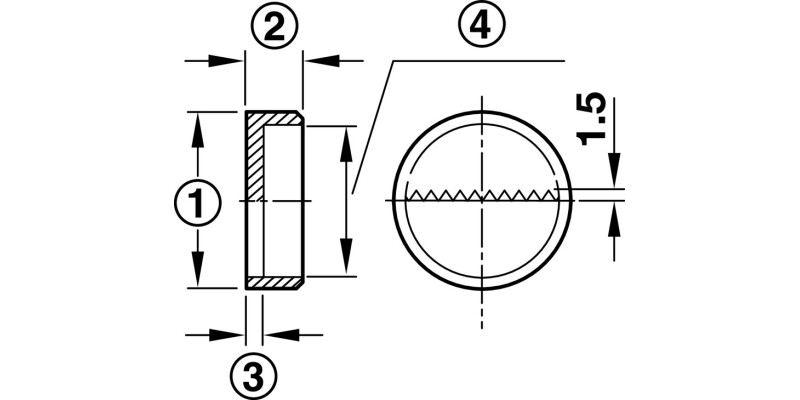 Suspension Fit RM D16mm Pl Wht