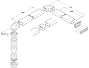 Sys6-6a Ducting set 3M white PVC