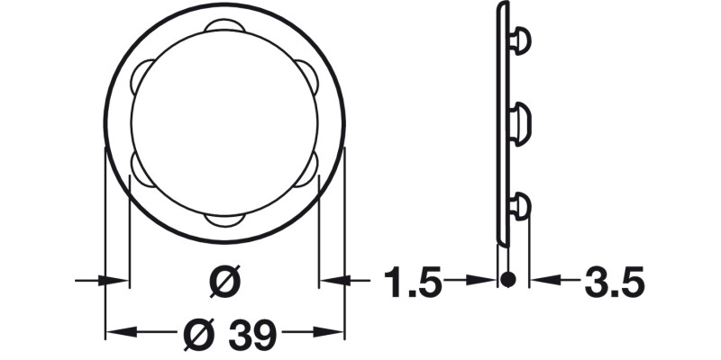 Koala Cover Caps D35mm Pl Silver