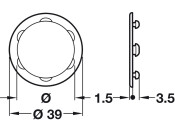 Libra Cover Caps D35mm Pl White
