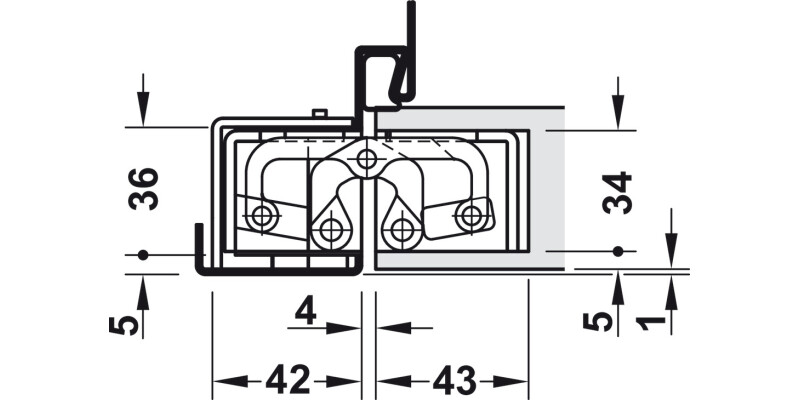 Tectus TE645 3D 180D Hinge St St Effect