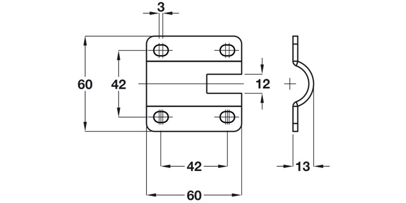 Single Wall Plate for Atlas Cab Fitting