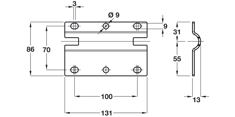 Double Wall Plate for Atlas Cab Fitting