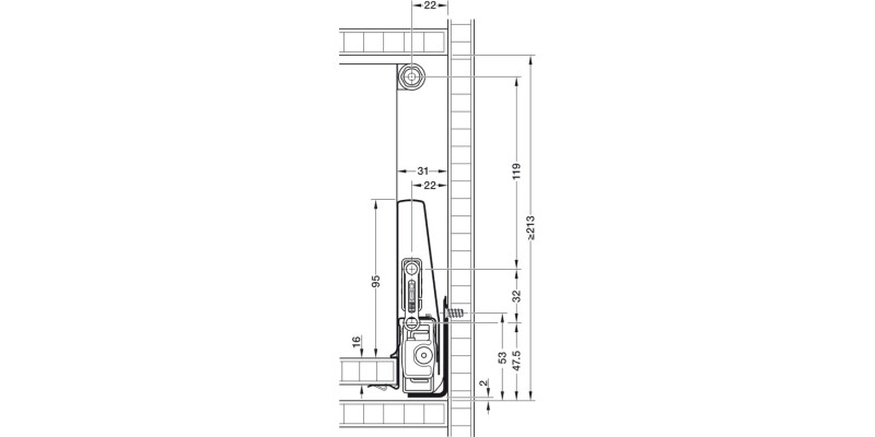 MX Round Rail Set 500mm Ant