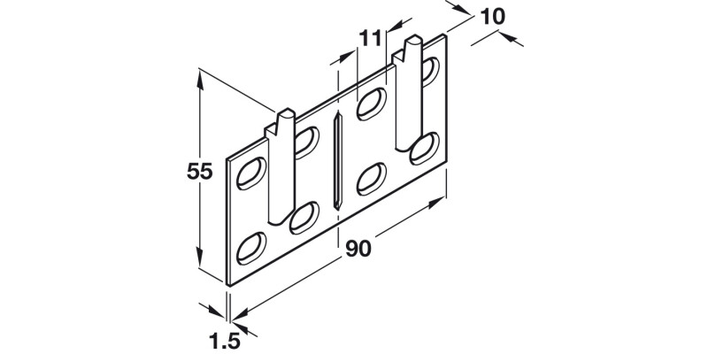 Scarpi-4 Double Wall Mount Plate SZP