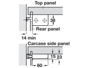 Cabinet Hanger SF LH 65kg Pl CrWht