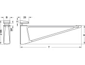 Shelf Clamp Support 4-45mm Screw SS Eff