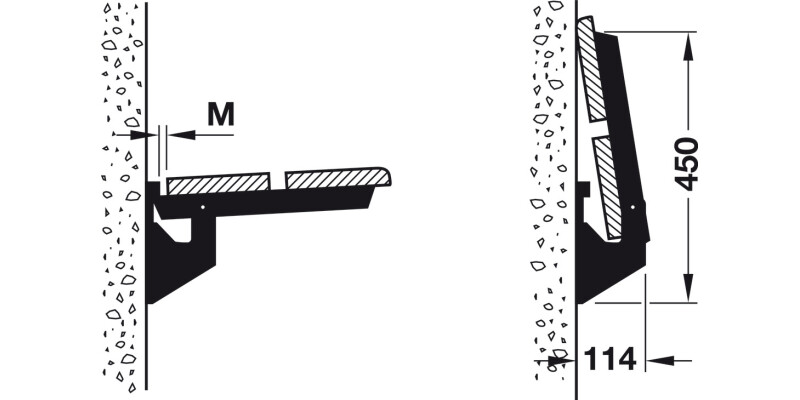 Hebgo HD Folding Bracket 380mm 500kg/Pr