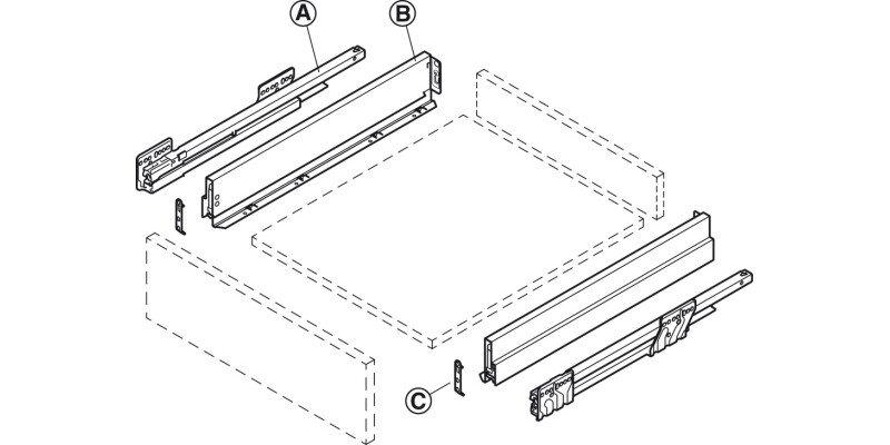 BP+ NovaPro Scala Draw Sides 90/450mm Slv