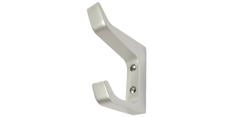 Hat and Coat Hook, Aluminium, 76 x 76 mm