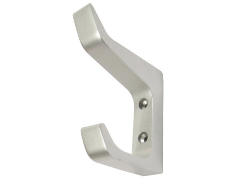 Hat and Coat Hook, Aluminium, 76 x 76 mm