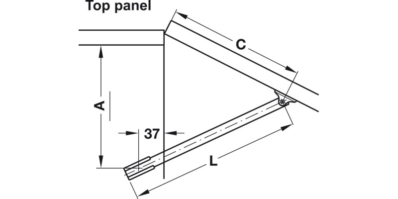 Lid Stay Arretop 200mm St NP