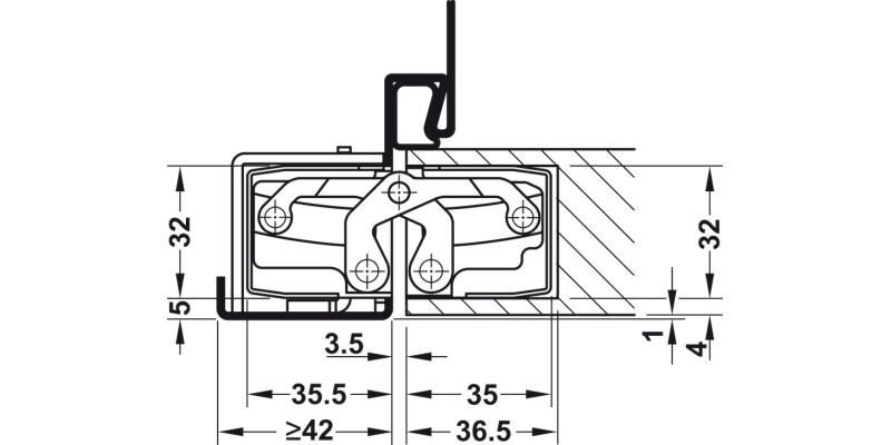 Tectus TE640 3D 180D Hinge BM