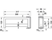 W/Robe Rail 125x317x50mm BMSS