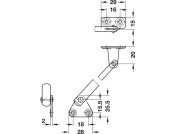 Lid Stay Firmatop 250mm Sprung Brass CP