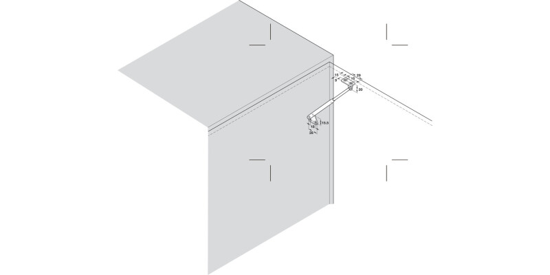 Lid Stay Firmatop 250mm Sprung Brass CP